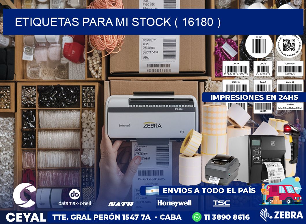 ETIQUETAS PARA MI STOCK ( 16180 )