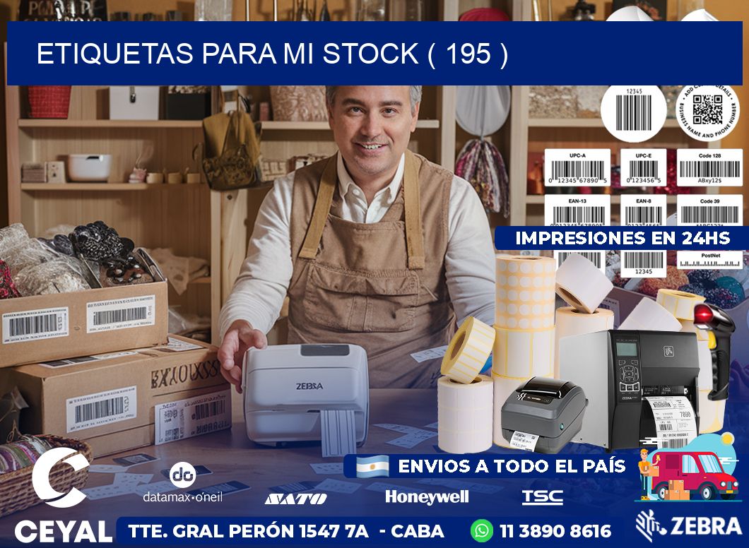 ETIQUETAS PARA MI STOCK ( 195 )