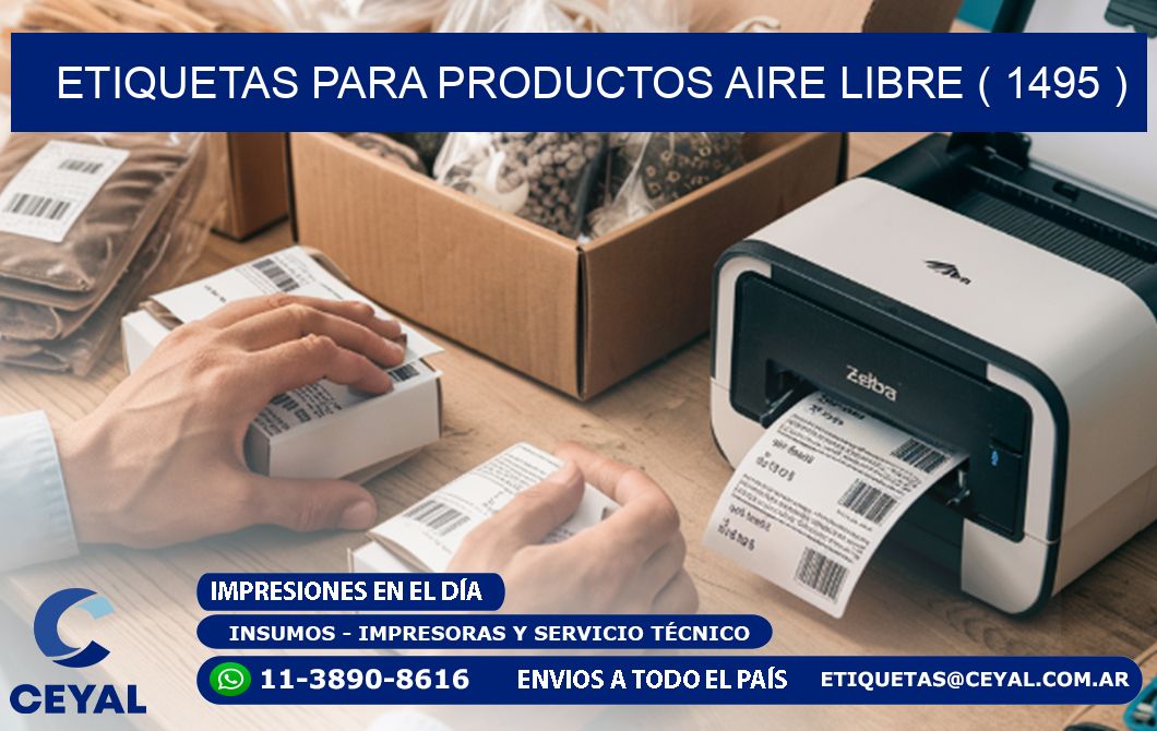 ETIQUETAS PARA PRODUCTOS AIRE LIBRE ( 1495 )