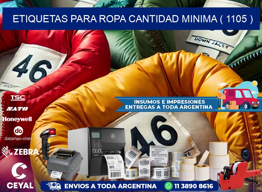 ETIQUETAS PARA ROPA CANTIDAD MINIMA ( 1105 )