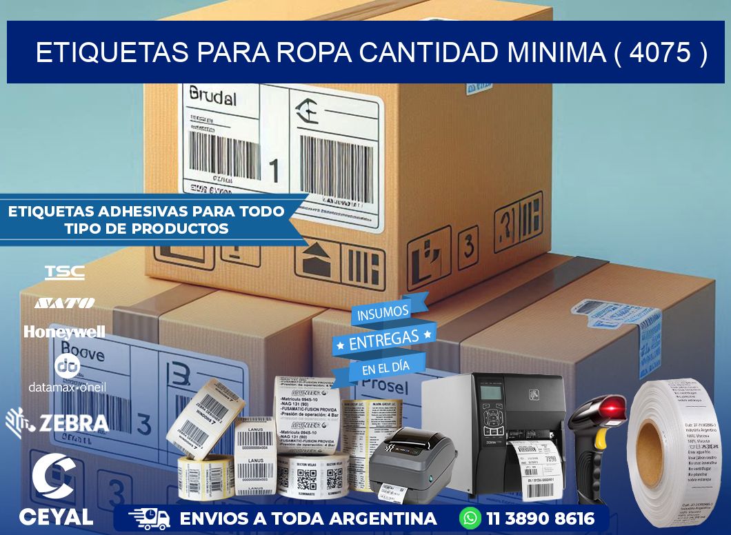 ETIQUETAS PARA ROPA CANTIDAD MINIMA ( 4075 )