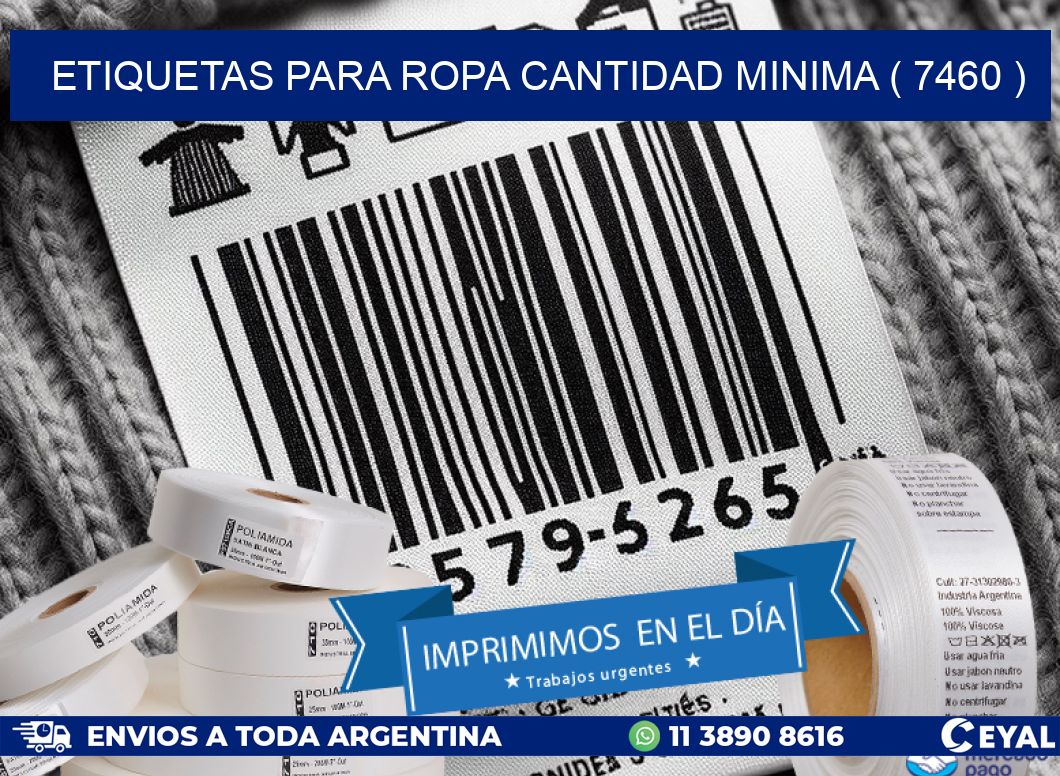ETIQUETAS PARA ROPA CANTIDAD MINIMA ( 7460 )