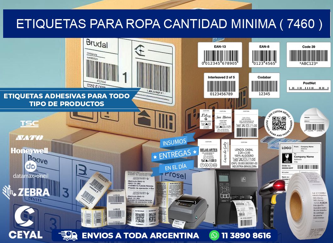 ETIQUETAS PARA ROPA CANTIDAD MINIMA ( 7460 )