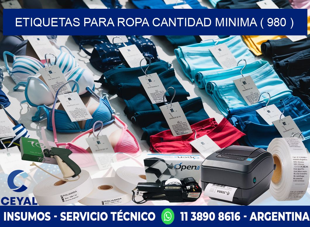 ETIQUETAS PARA ROPA CANTIDAD MINIMA ( 980 )