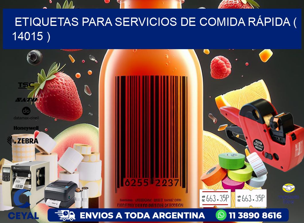 ETIQUETAS PARA SERVICIOS DE COMIDA RÁPIDA ( 14015 )