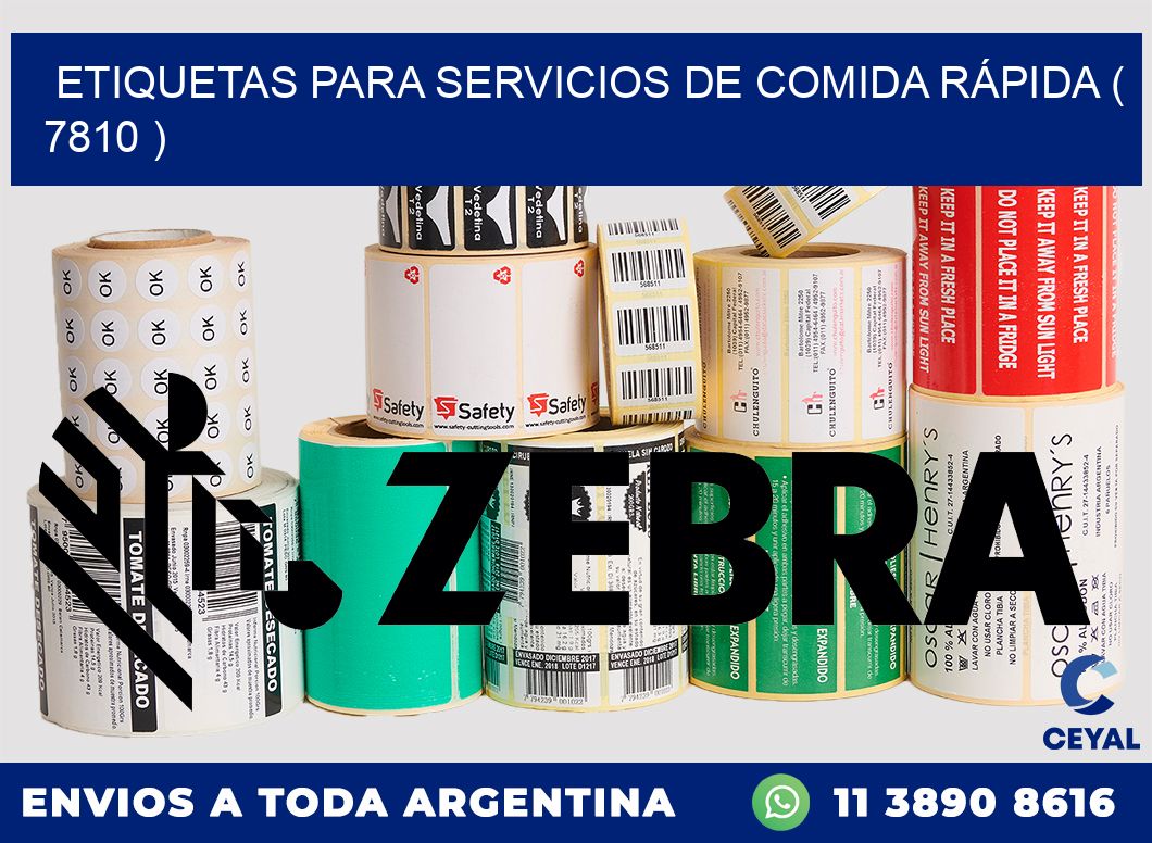 ETIQUETAS PARA SERVICIOS DE COMIDA RÁPIDA ( 7810 )