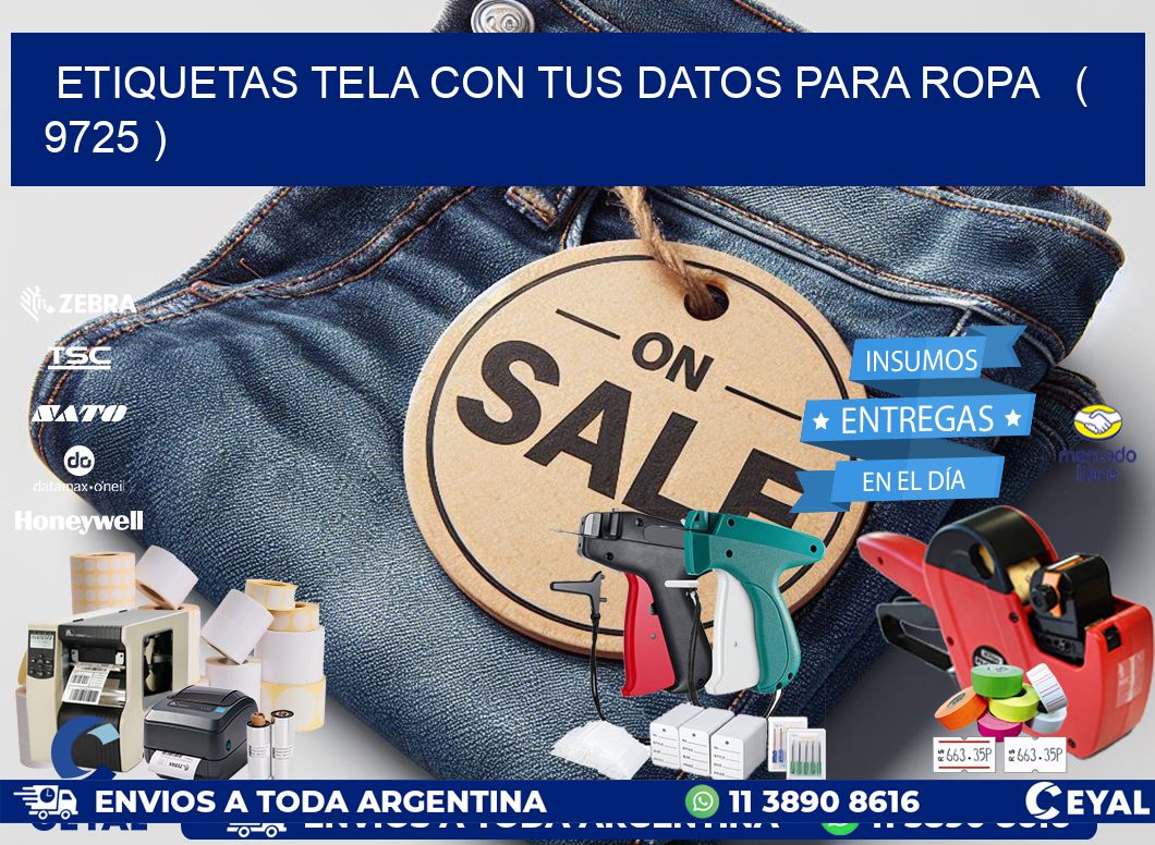 ETIQUETAS TELA CON TUS DATOS PARA ROPA   ( 9725 )