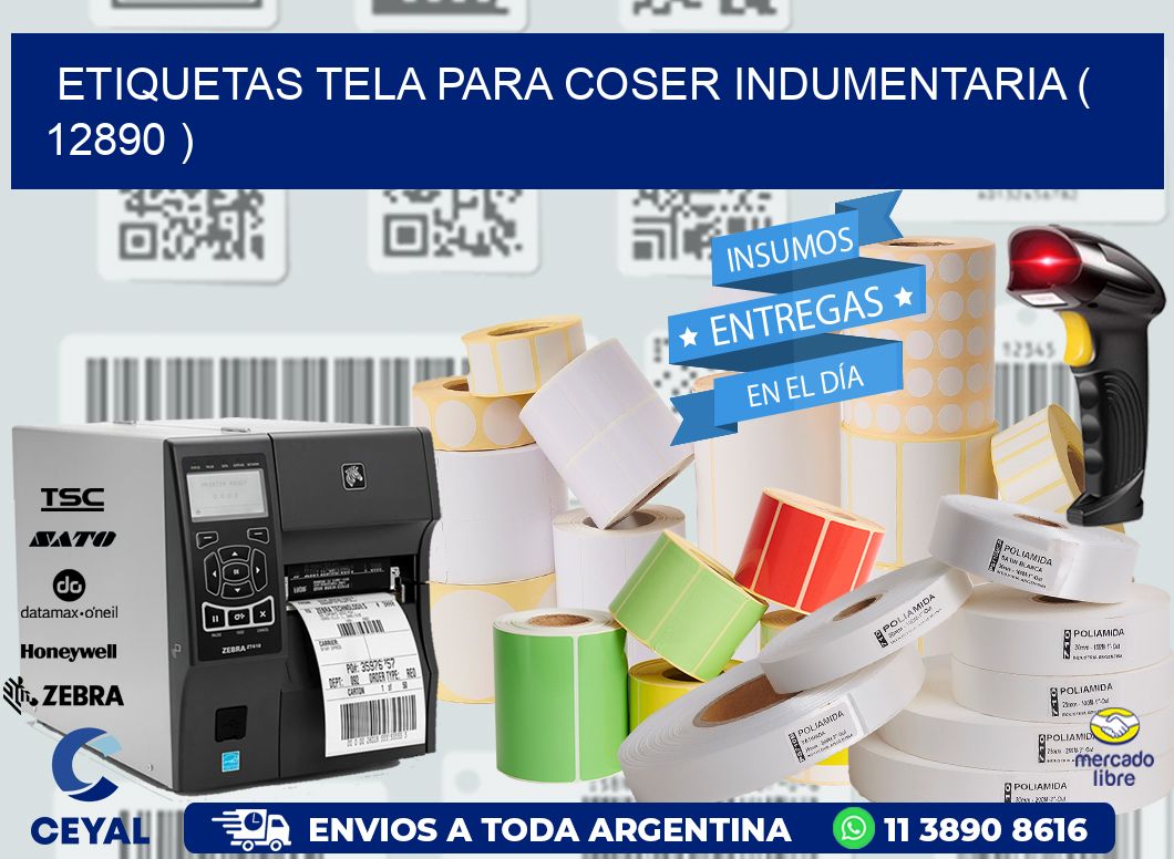 ETIQUETAS TELA PARA COSER INDUMENTARIA ( 12890 )