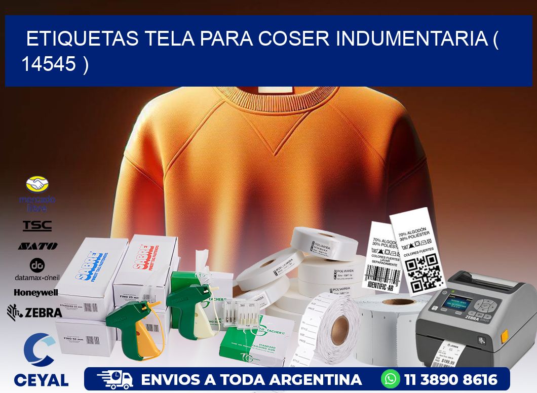 ETIQUETAS TELA PARA COSER INDUMENTARIA ( 14545 )