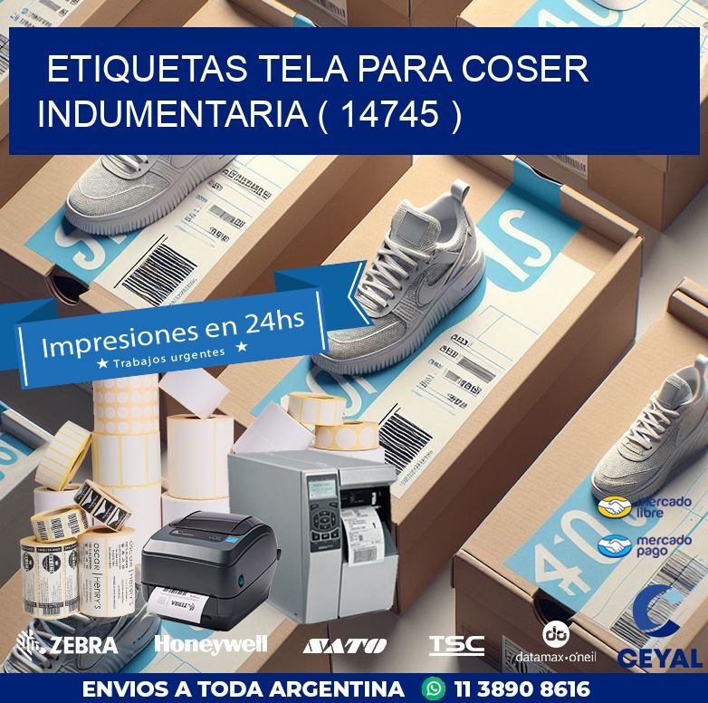 ETIQUETAS TELA PARA COSER INDUMENTARIA ( 14745 )