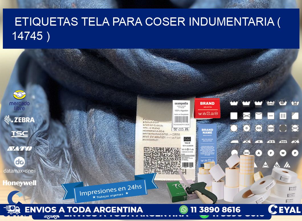 ETIQUETAS TELA PARA COSER INDUMENTARIA ( 14745 )