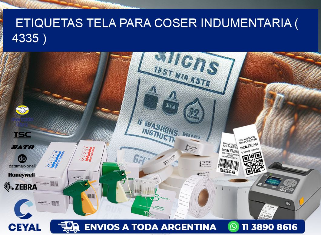 ETIQUETAS TELA PARA COSER INDUMENTARIA ( 4335 )