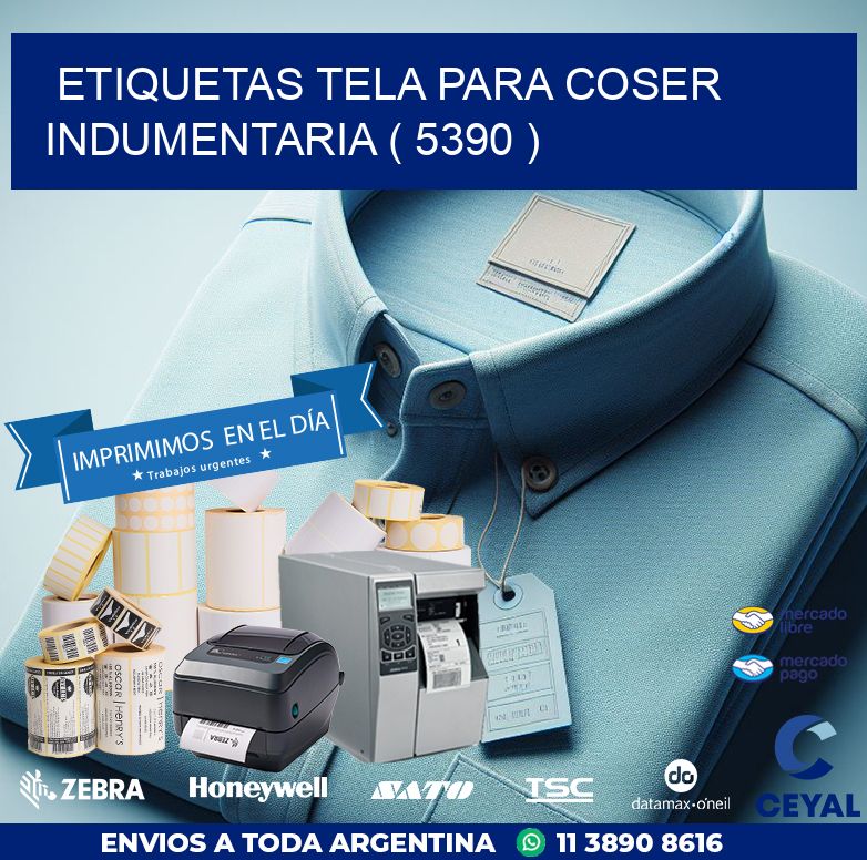 ETIQUETAS TELA PARA COSER INDUMENTARIA ( 5390 )