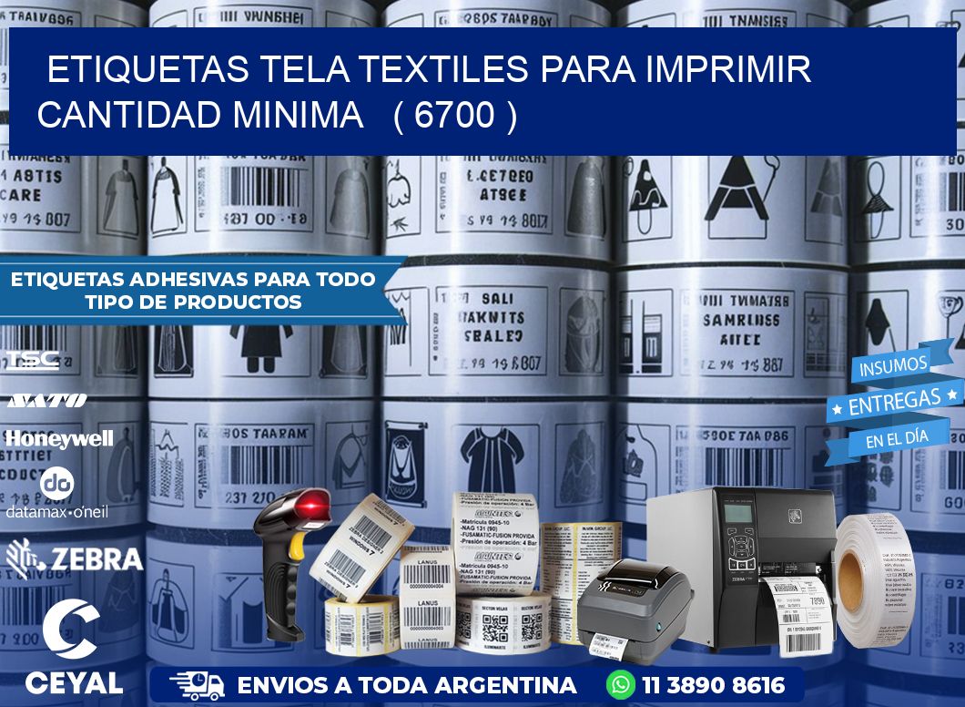 ETIQUETAS TELA TEXTILES PARA IMPRIMIR CANTIDAD MINIMA   ( 6700 )