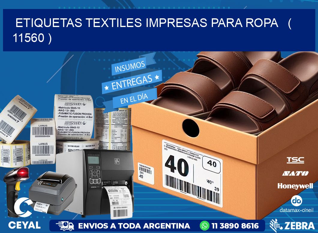ETIQUETAS TEXTILES IMPRESAS PARA ROPA   ( 11560 )