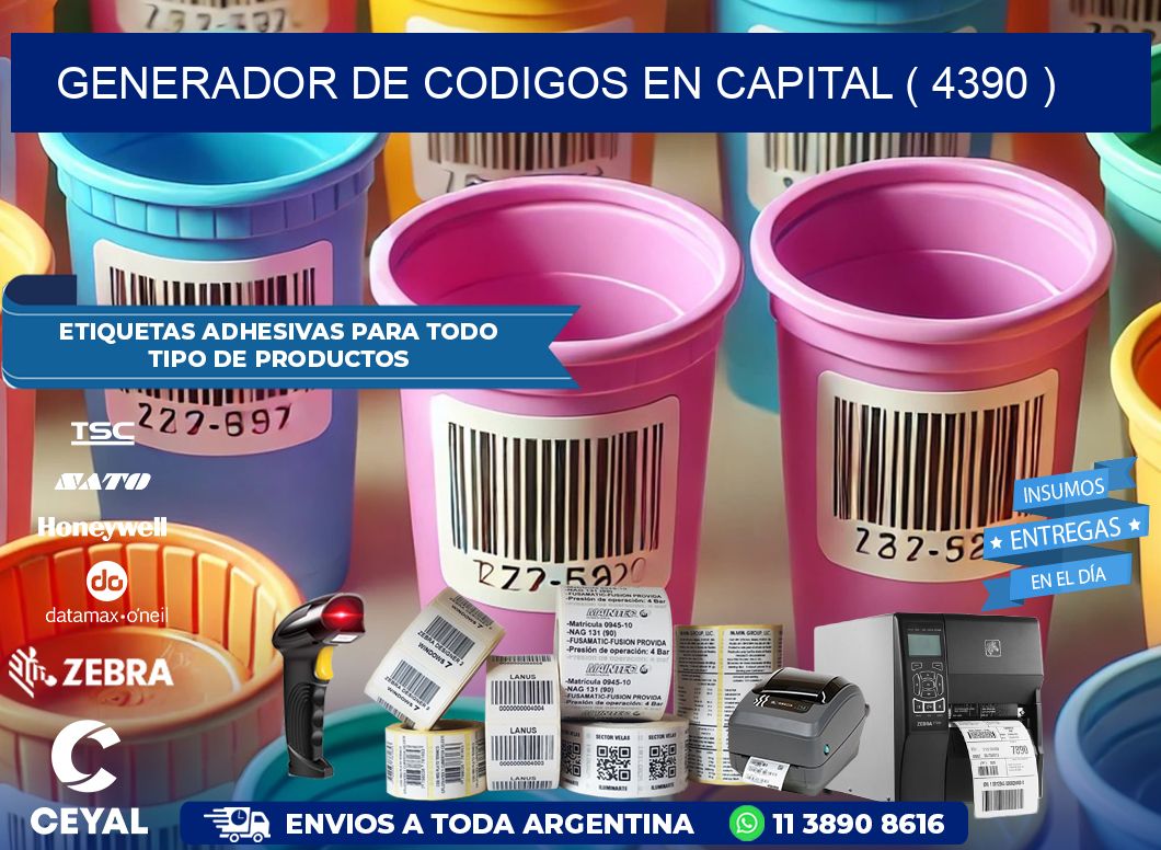 GENERADOR DE CODIGOS EN CAPITAL ( 4390 )