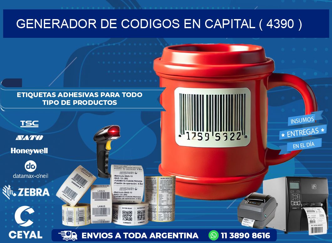 GENERADOR DE CODIGOS EN CAPITAL ( 4390 )