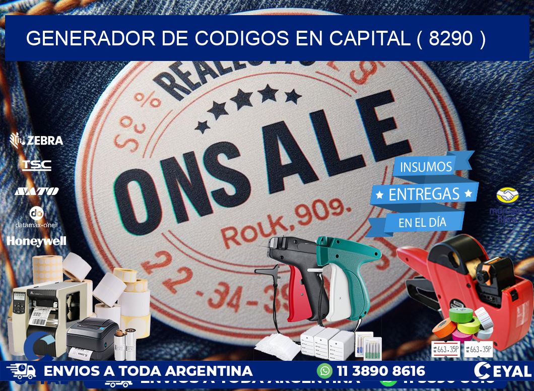 GENERADOR DE CODIGOS EN CAPITAL ( 8290 )