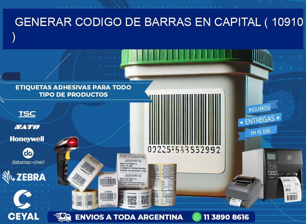 GENERAR CODIGO DE BARRAS EN CAPITAL ( 10910 )