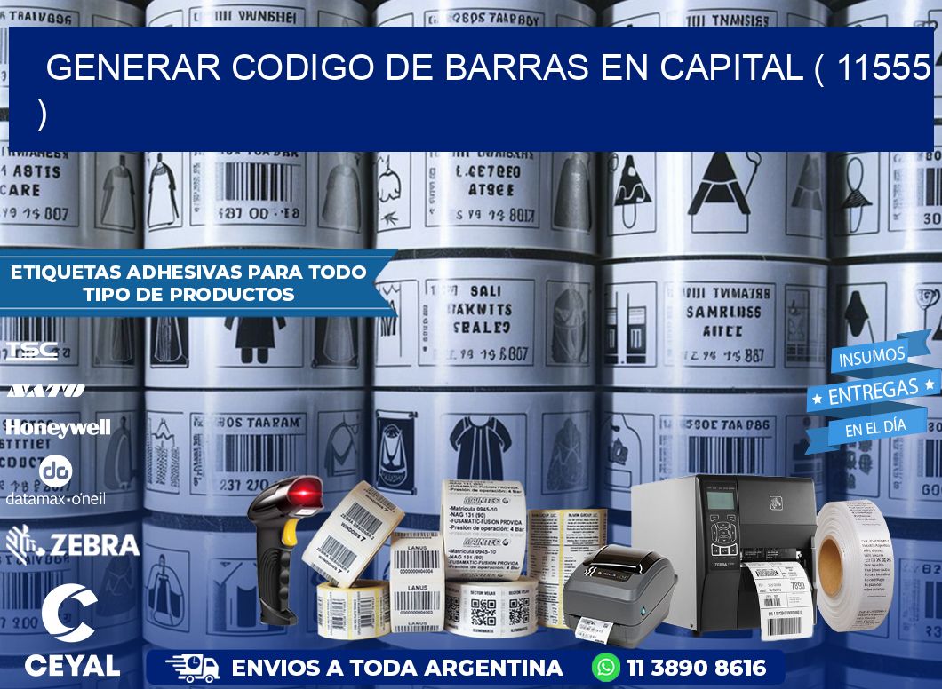 GENERAR CODIGO DE BARRAS EN CAPITAL ( 11555 )
