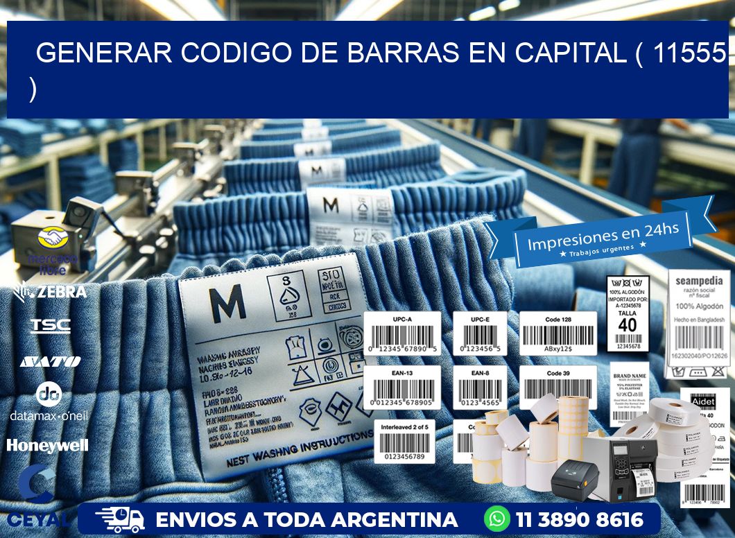 GENERAR CODIGO DE BARRAS EN CAPITAL ( 11555 )