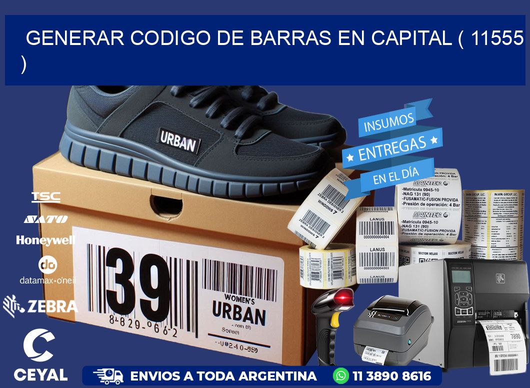 GENERAR CODIGO DE BARRAS EN CAPITAL ( 11555 )
