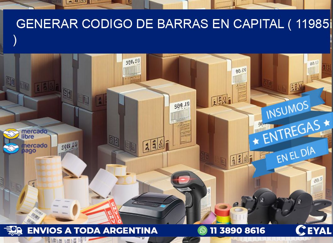 GENERAR CODIGO DE BARRAS EN CAPITAL ( 11985 )