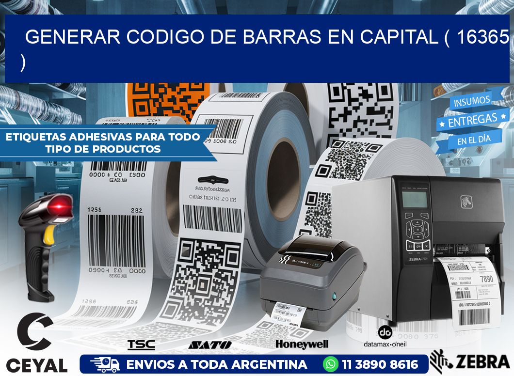 GENERAR CODIGO DE BARRAS EN CAPITAL ( 16365 )