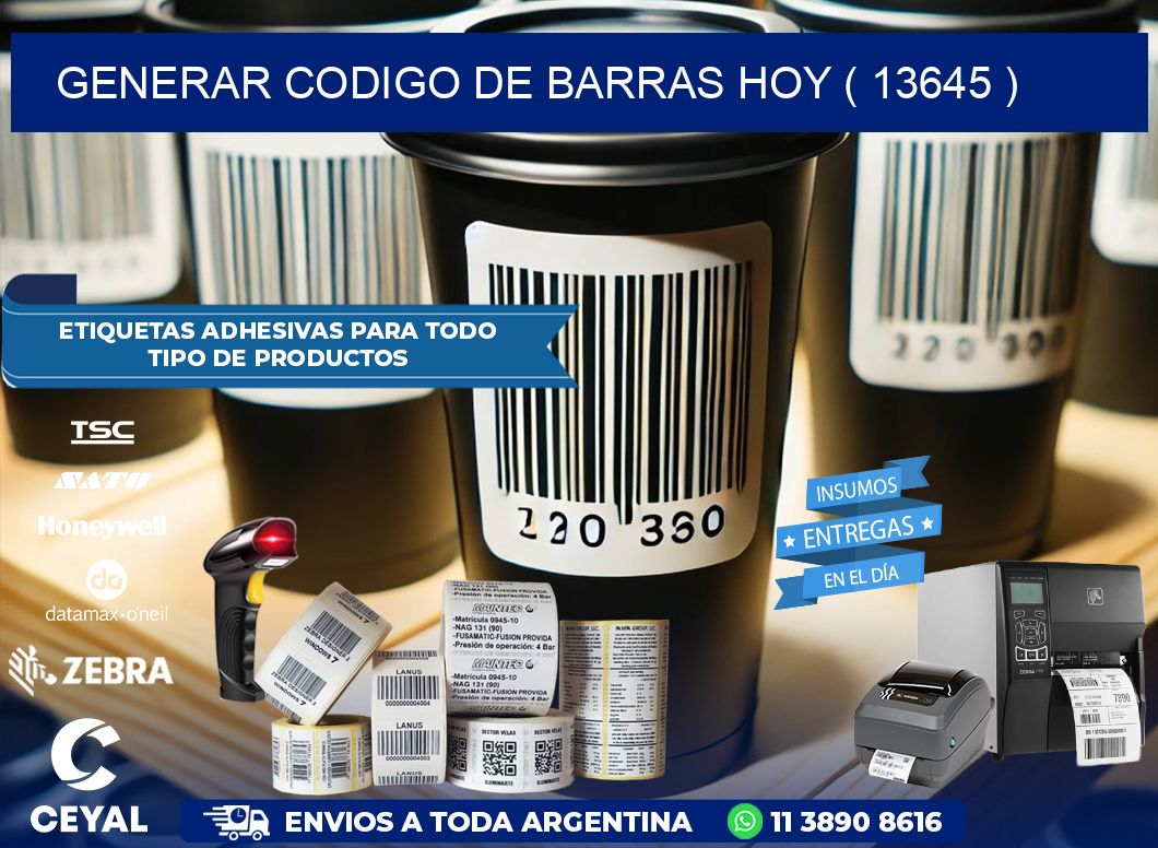 GENERAR CODIGO DE BARRAS HOY ( 13645 )