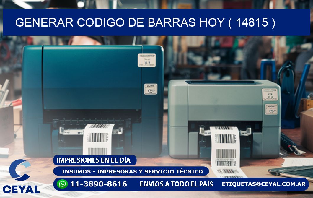 GENERAR CODIGO DE BARRAS HOY ( 14815 )