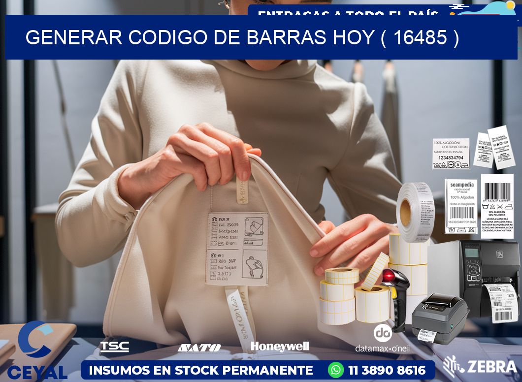 GENERAR CODIGO DE BARRAS HOY ( 16485 )