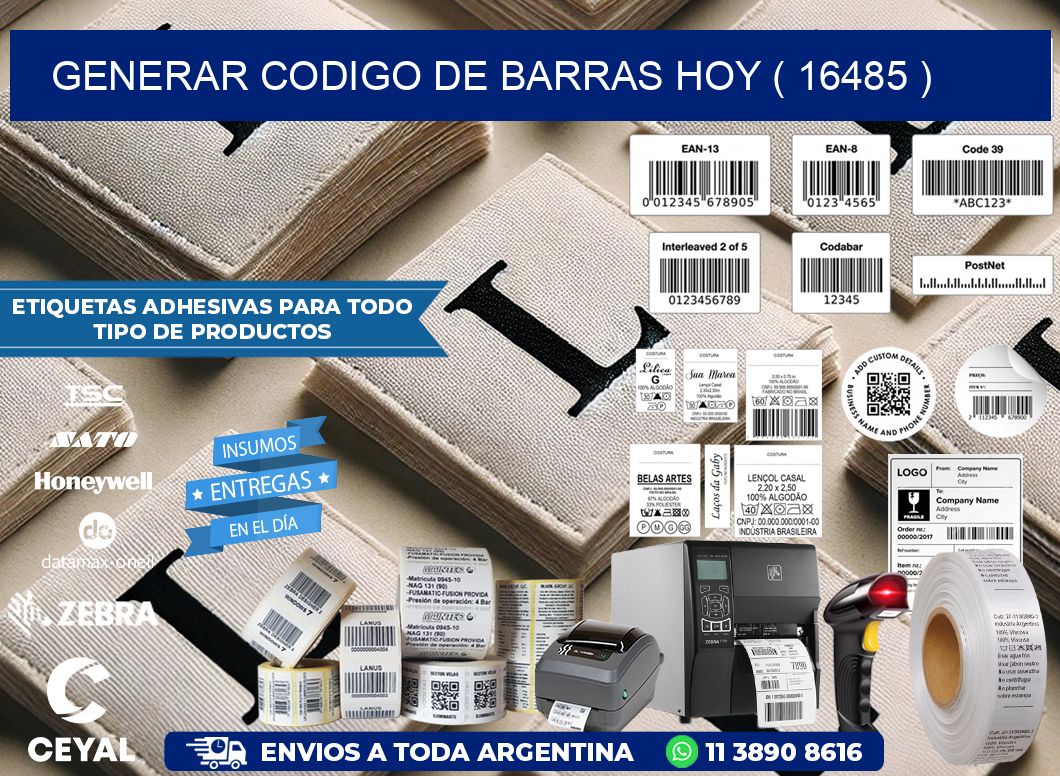 GENERAR CODIGO DE BARRAS HOY ( 16485 )