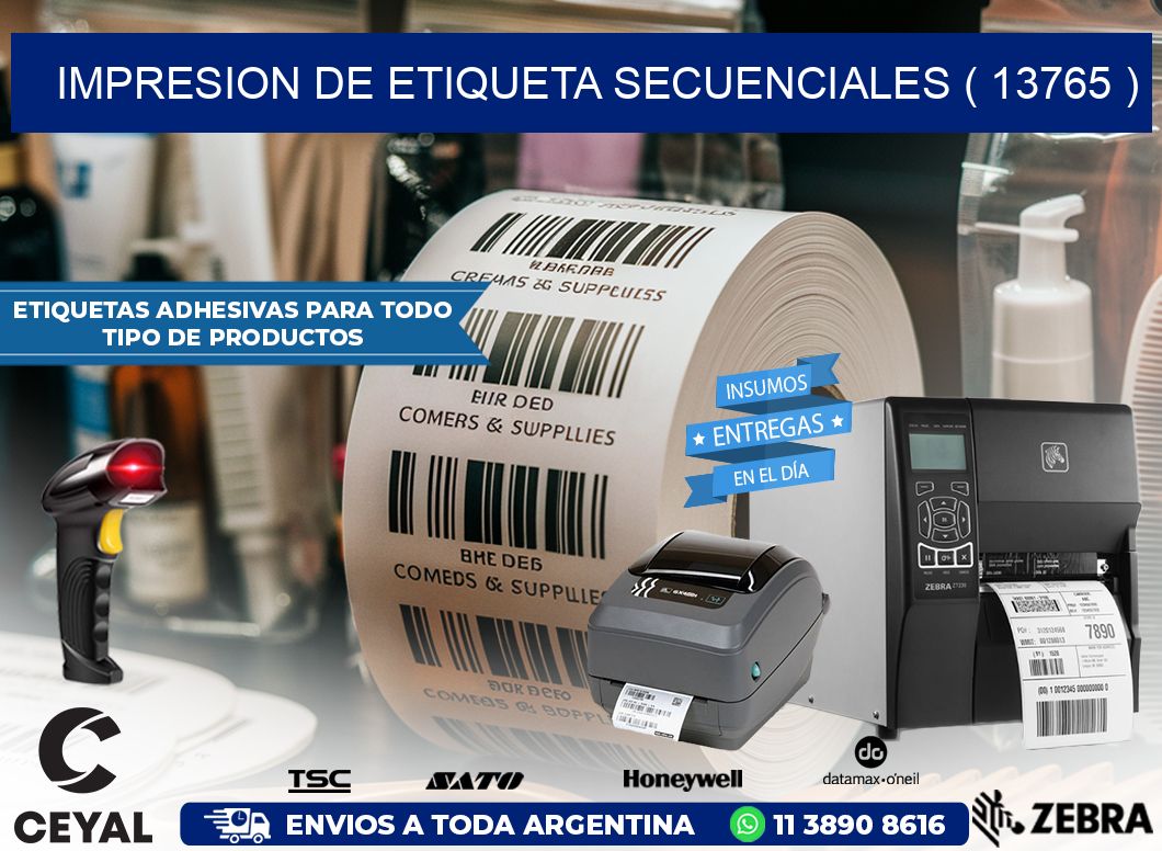 IMPRESION DE ETIQUETA SECUENCIALES ( 13765 )
