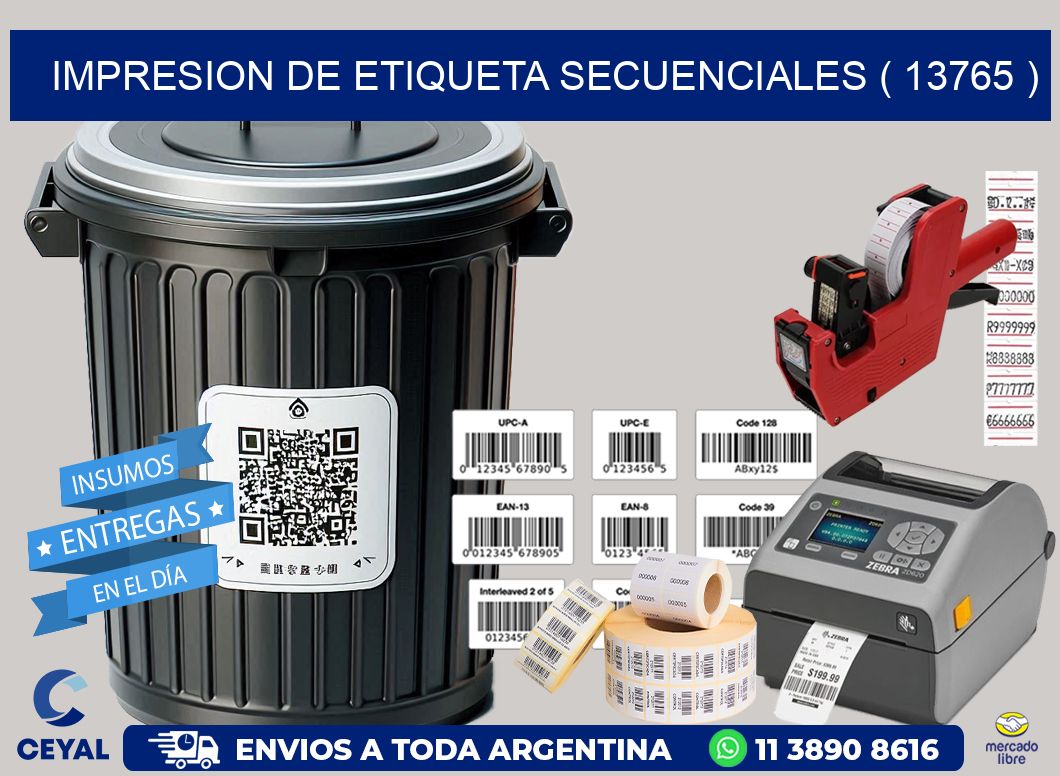 IMPRESION DE ETIQUETA SECUENCIALES ( 13765 )