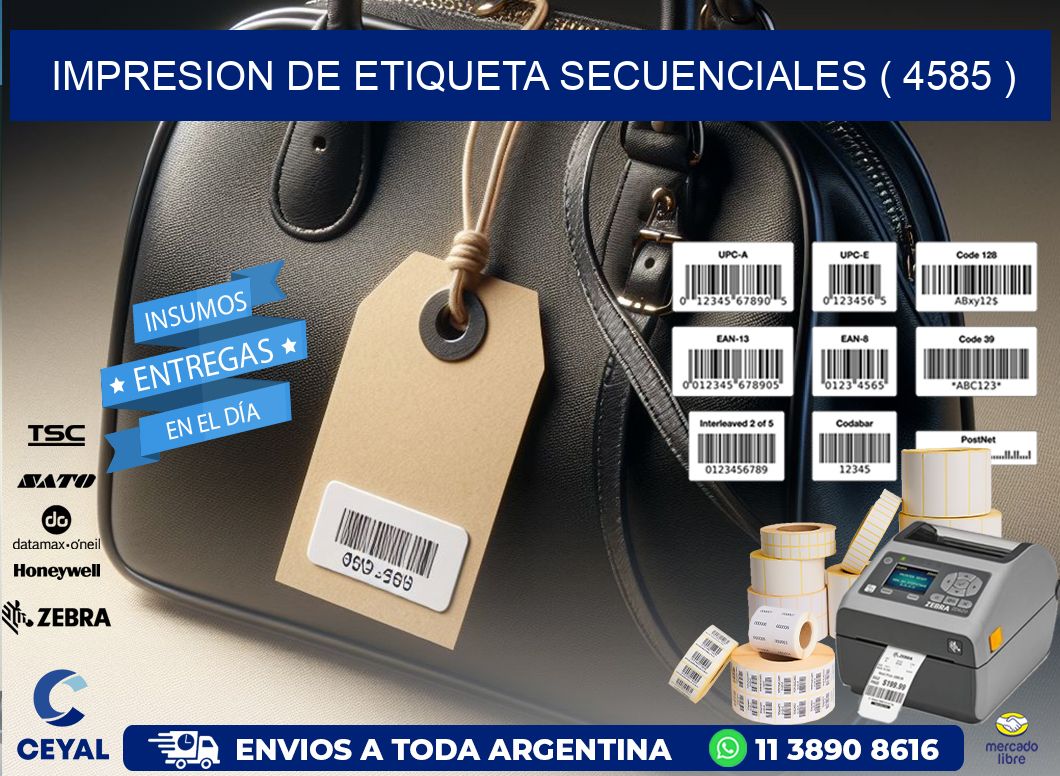 IMPRESION DE ETIQUETA SECUENCIALES ( 4585 )