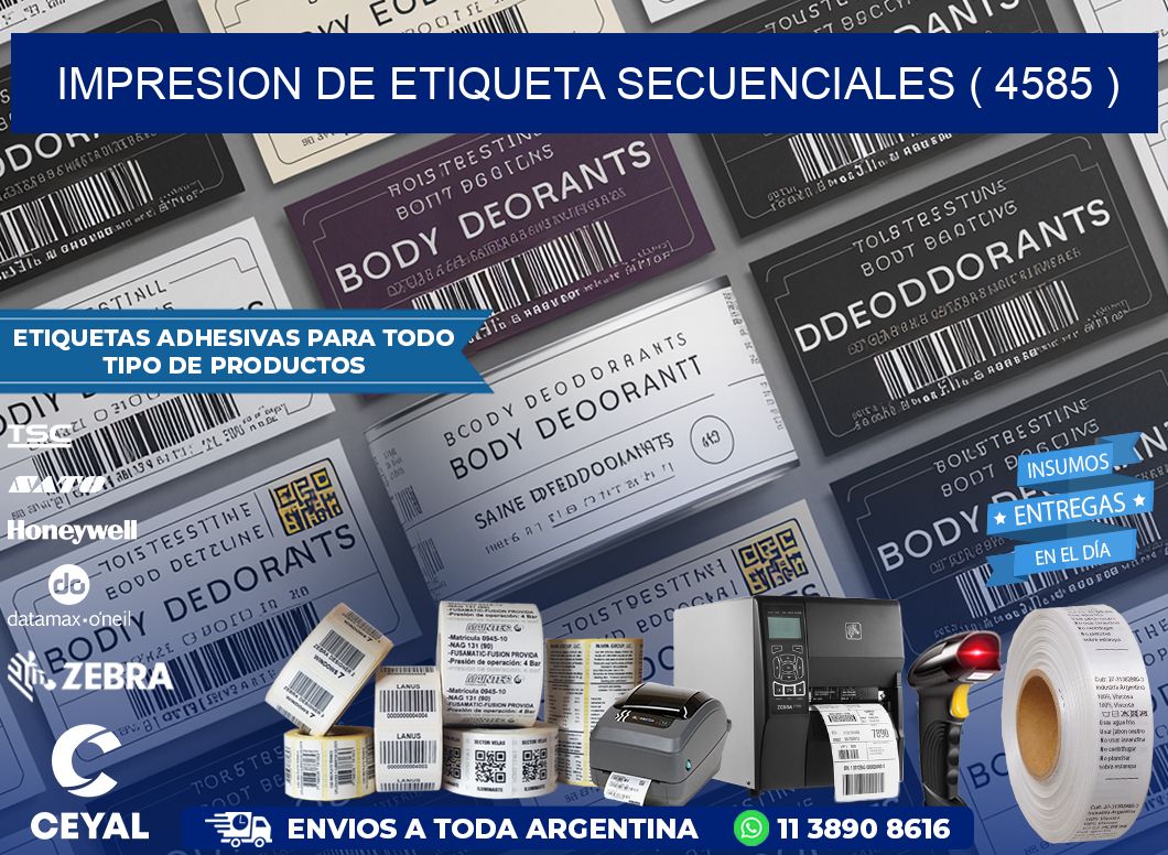 IMPRESION DE ETIQUETA SECUENCIALES ( 4585 )