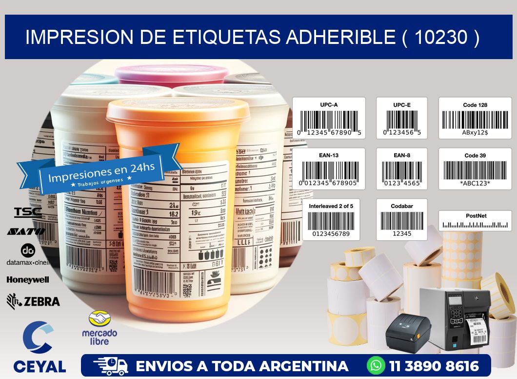 IMPRESION DE ETIQUETAS ADHERIBLE ( 10230 )