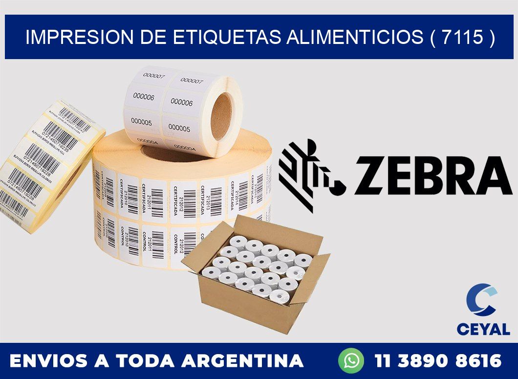 IMPRESION DE ETIQUETAS ALIMENTICIOS ( 7115 )
