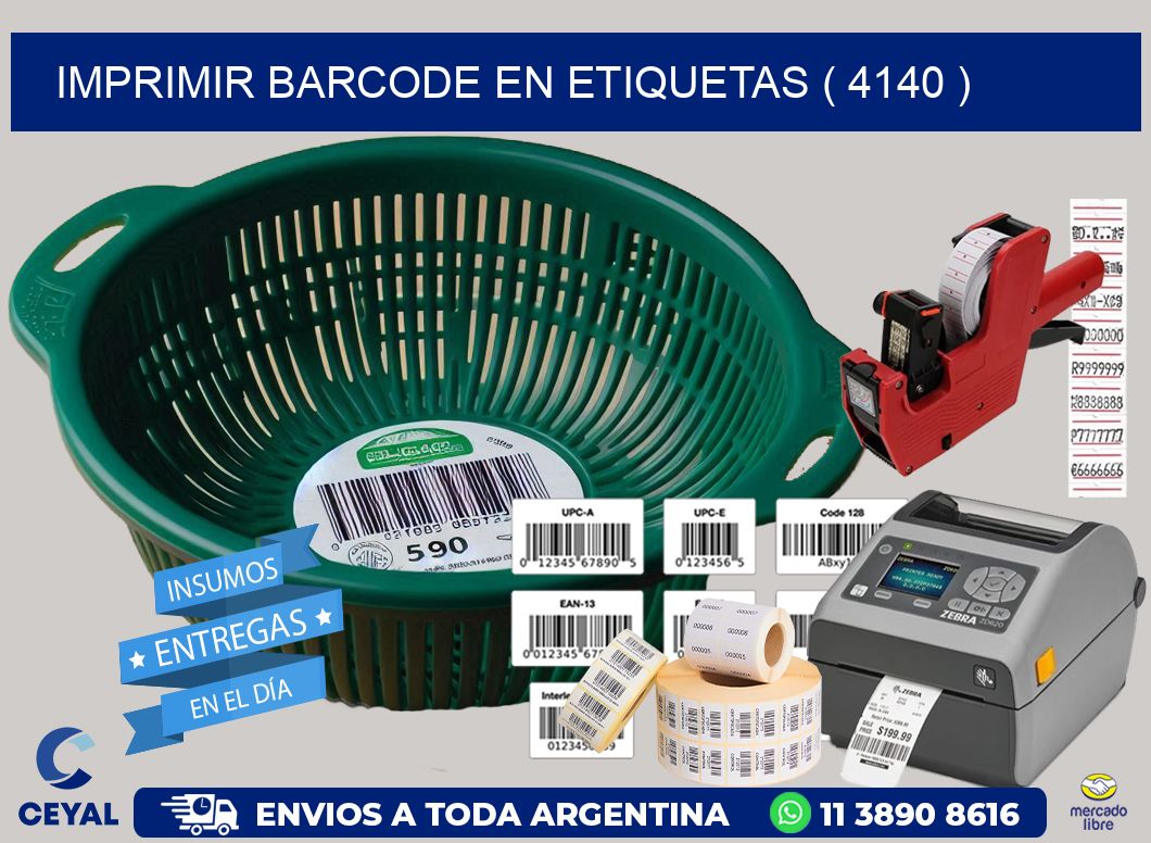 IMPRIMIR BARCODE EN ETIQUETAS ( 4140 )