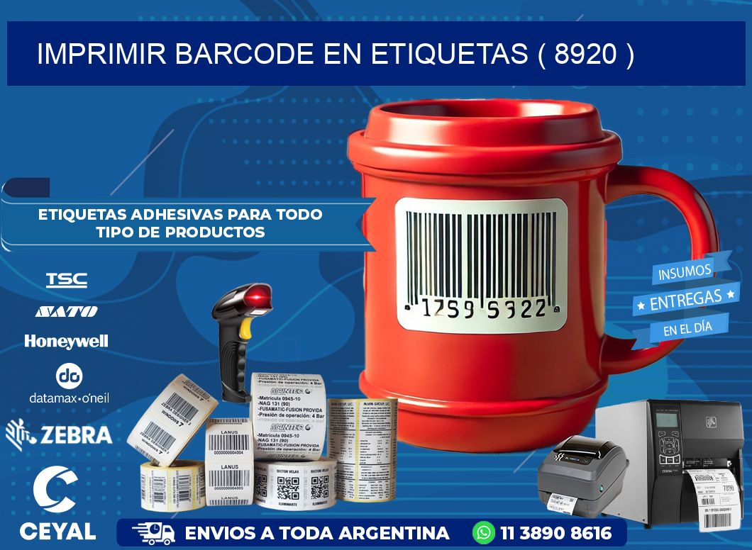 IMPRIMIR BARCODE EN ETIQUETAS ( 8920 )