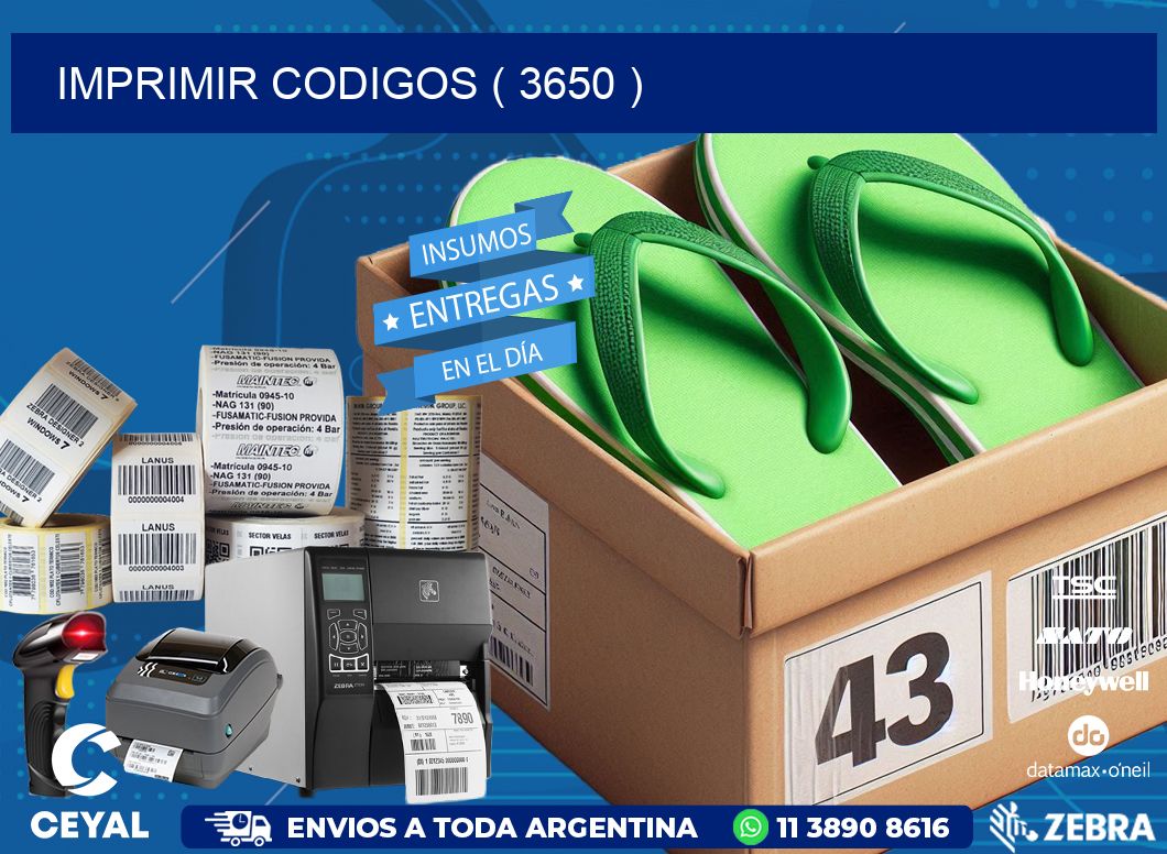 IMPRIMIR CODIGOS ( 3650 )