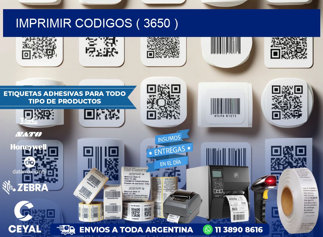 IMPRIMIR CODIGOS ( 3650 )