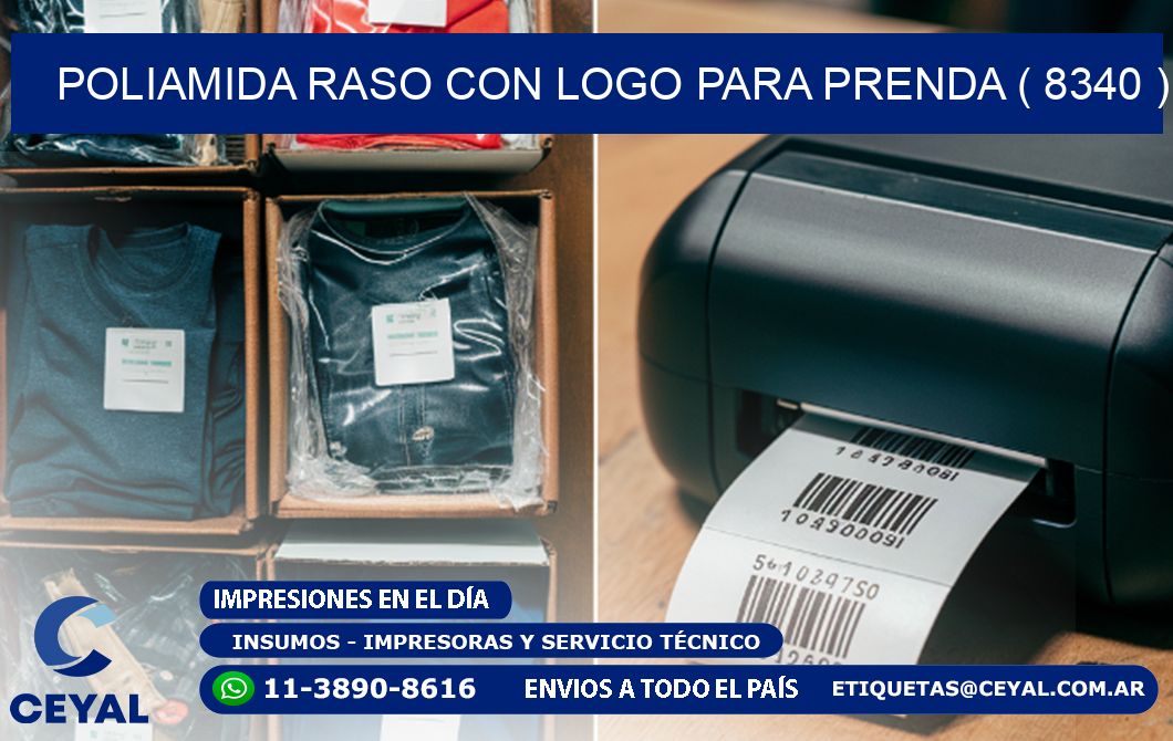 POLIAMIDA RASO CON LOGO PARA PRENDA ( 8340 )