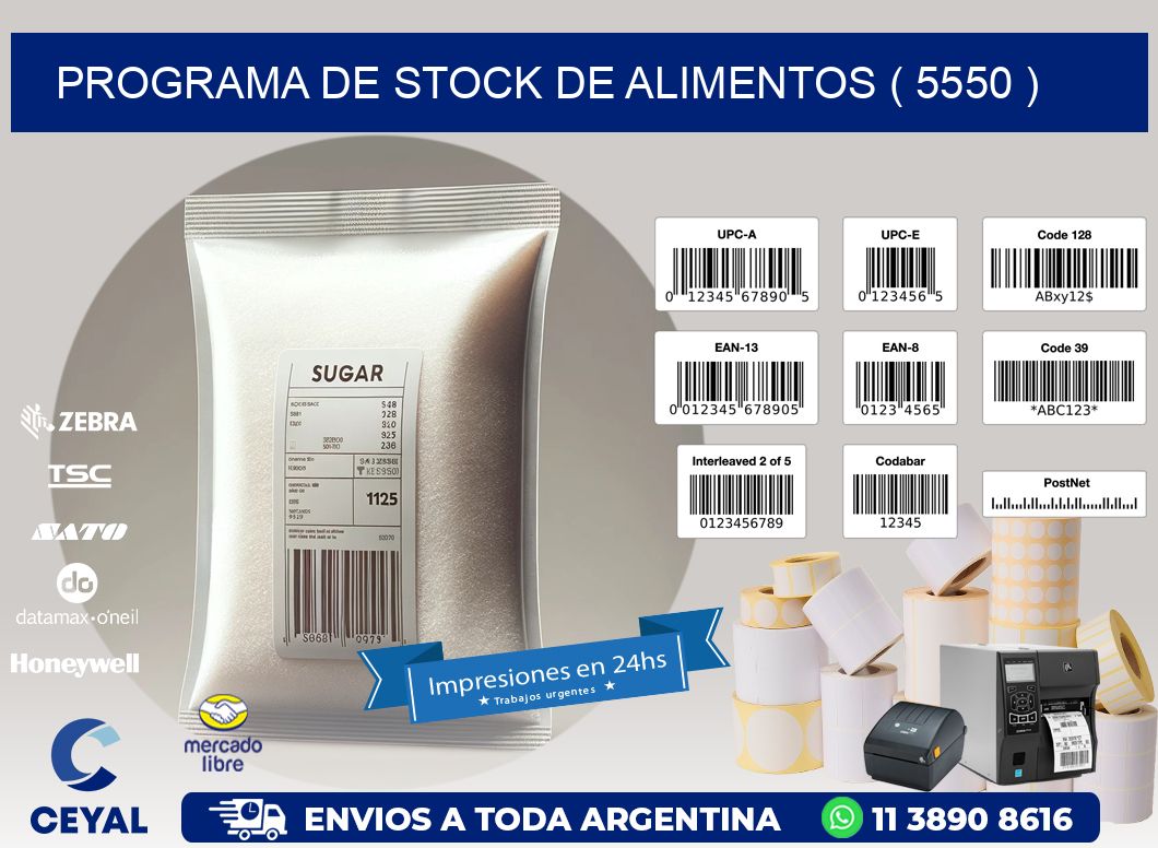 PROGRAMA DE STOCK DE ALIMENTOS ( 5550 )