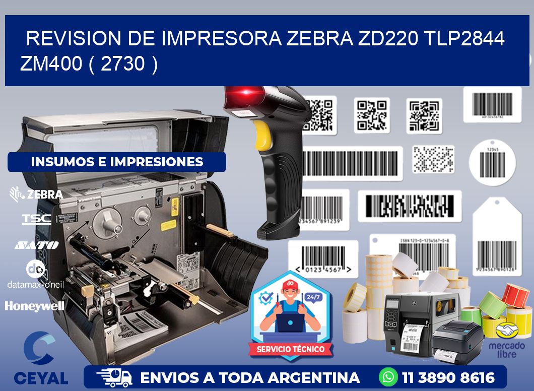 REVISION DE IMPRESORA ZEBRA ZD220 TLP2844 ZM400 ( 2730 )