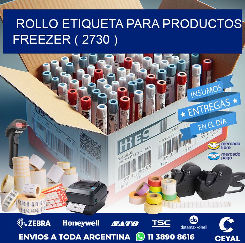 ROLLO ETIQUETA PARA PRODUCTOS FREEZER ( 2730 )