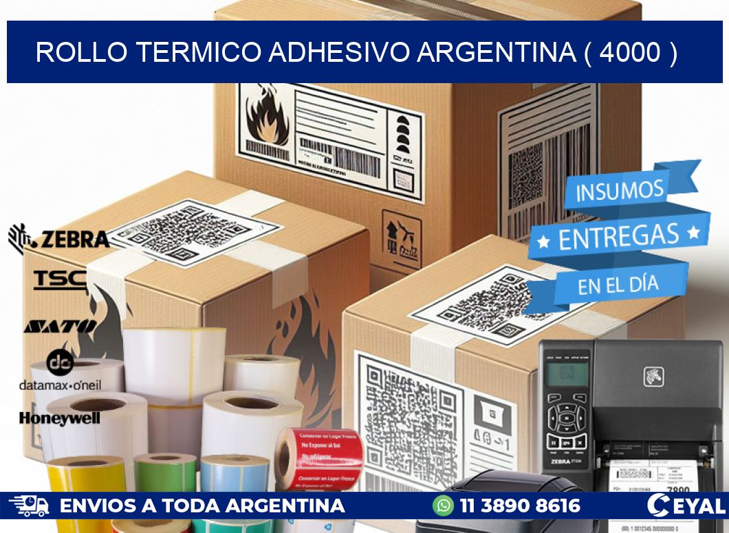 ROLLO TERMICO ADHESIVO ARGENTINA ( 4000 )
