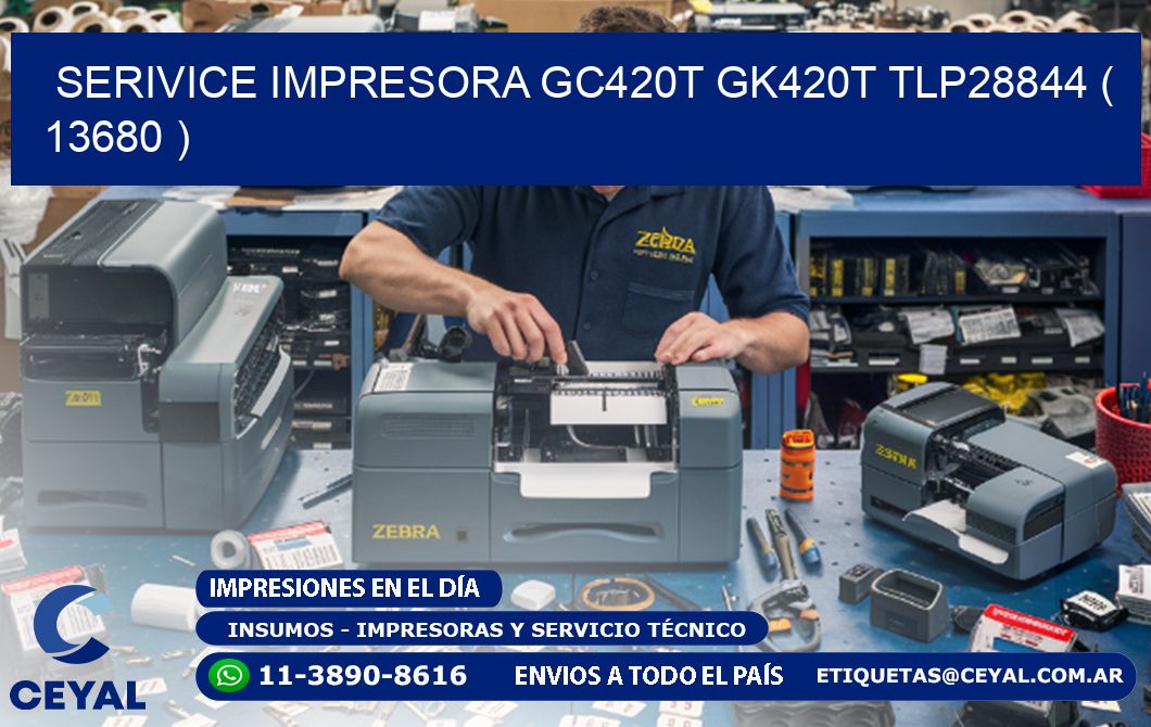 SERIVICE IMPRESORA GC420T GK420T TLP28844 ( 13680 )