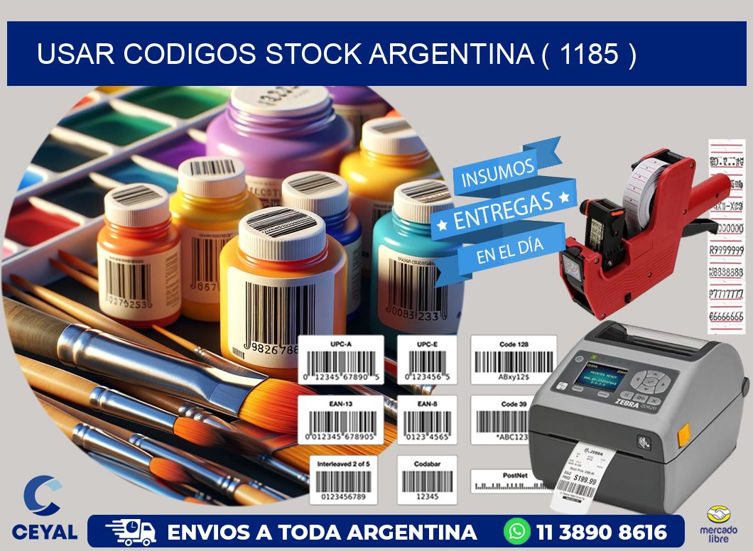 USAR CODIGOS STOCK ARGENTINA ( 1185 )