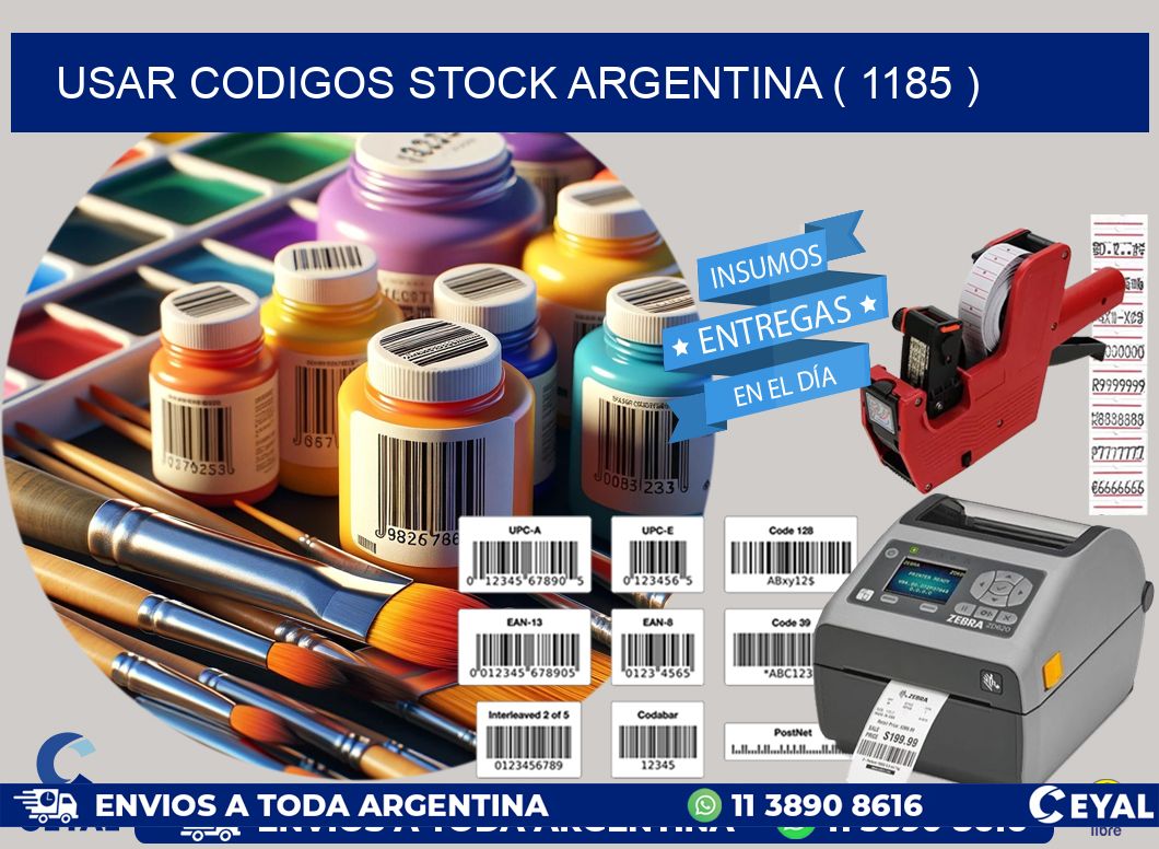 USAR CODIGOS STOCK ARGENTINA ( 1185 )